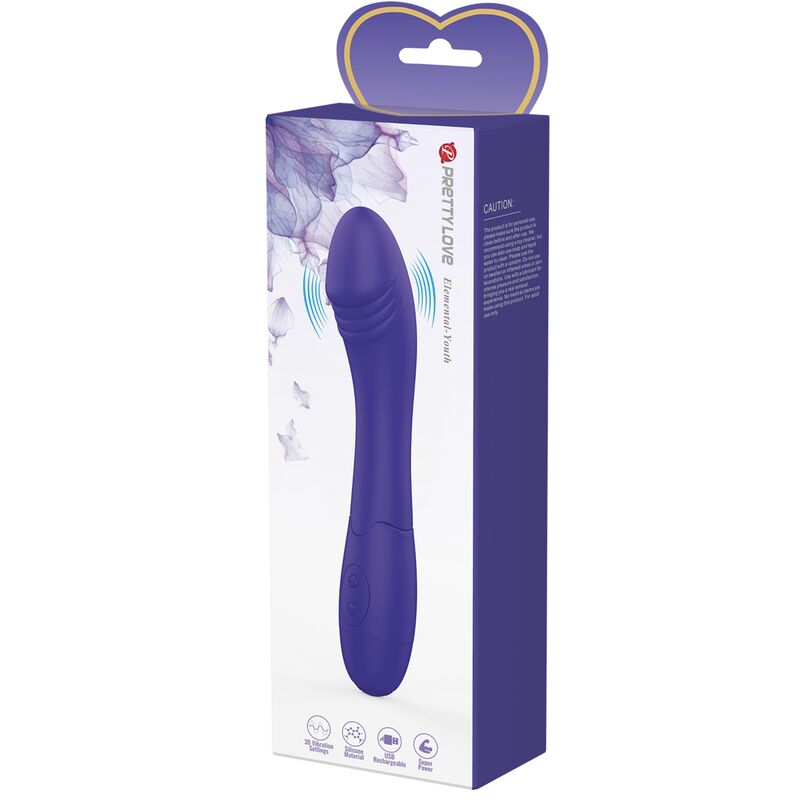 PRETTY LOVE - ELEMENTAL YOUTH DILDO VIBRADOR VIOLETA - Imagen 7