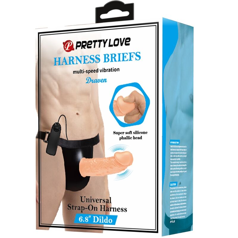 PRETTY LOVE - HARNESS BRIEFS CON VIBRACIÓN DILDO INCLUIDO - Imagen 6