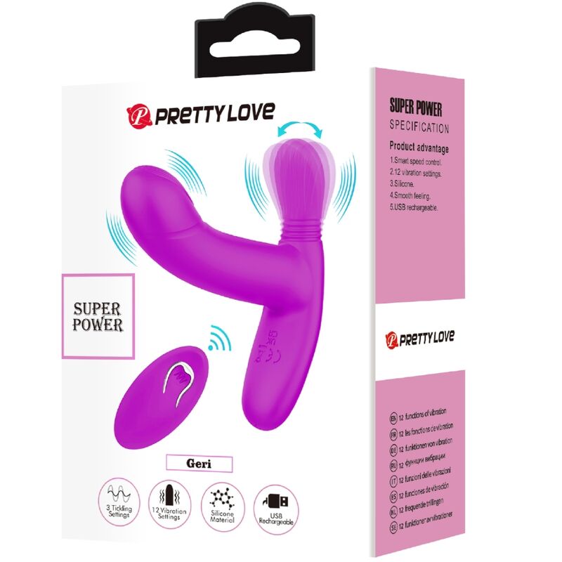 PRETTY LOVE - GERI MASAJEADOR CLITORIS CONTROL REMOTO ROSA - Imagen 10
