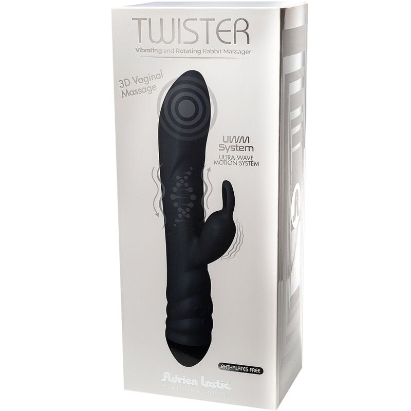 ADRIEN LASTIC - VIBRATEUR TWISTER ET MASSEUR ROTATEUR LAPIN NOIR – Image 6