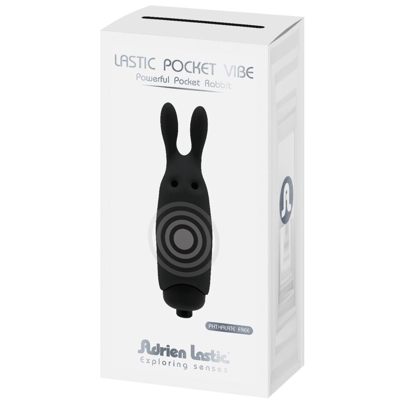 ADRIEN LASTIC - VIBRADOR COELHO PRETO DE BOLSO LASTIC - Image 3