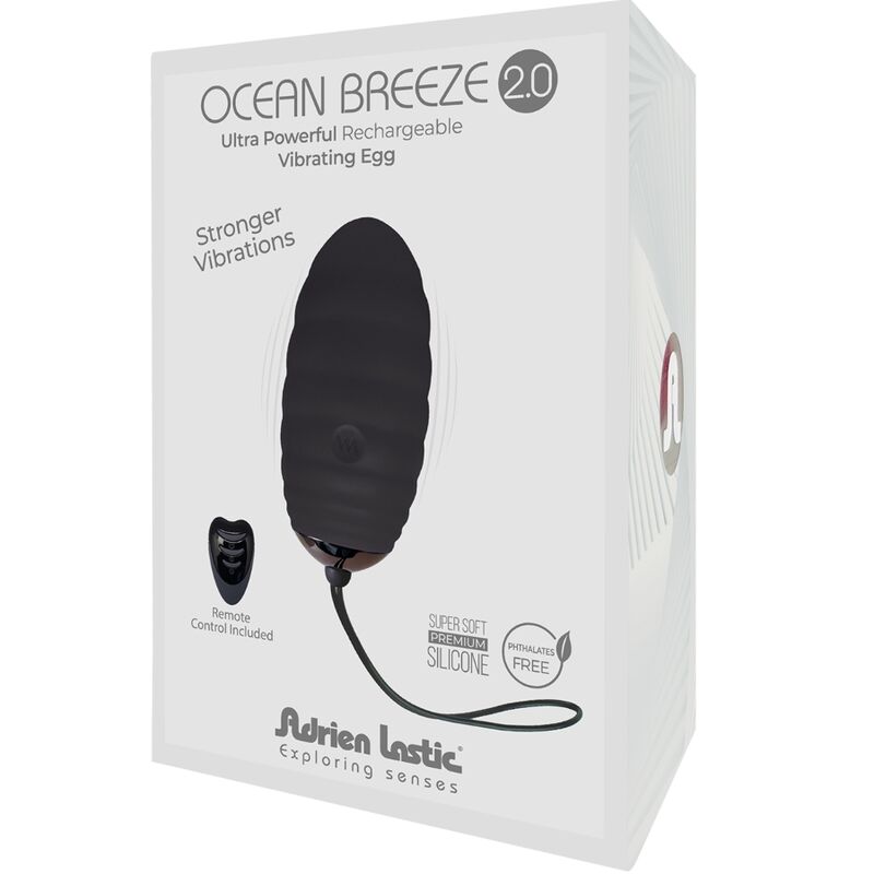 ADRIEN LASTIC - OCEAN BREEZE 2.0 WIEDERAUFLADBARES VIBRATIONSEI MIT FERNBEDIENUNG SCHWARZ – Bild 4