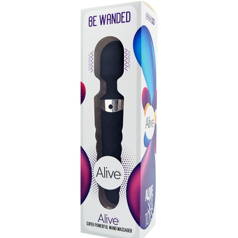 ALIVE - MASSEUR VIBRATEUR BE WANDED NOIR – Image 2