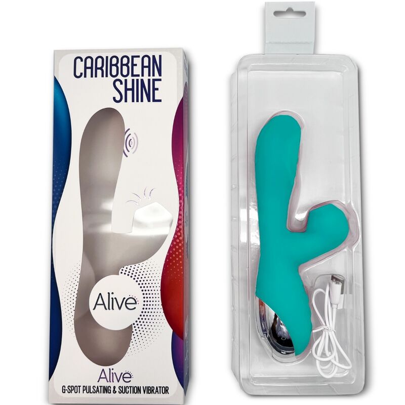 ALIVE - VIBRATEUR ET ASPIRATION CARIBBEAN SHINE BLEU – Image 4