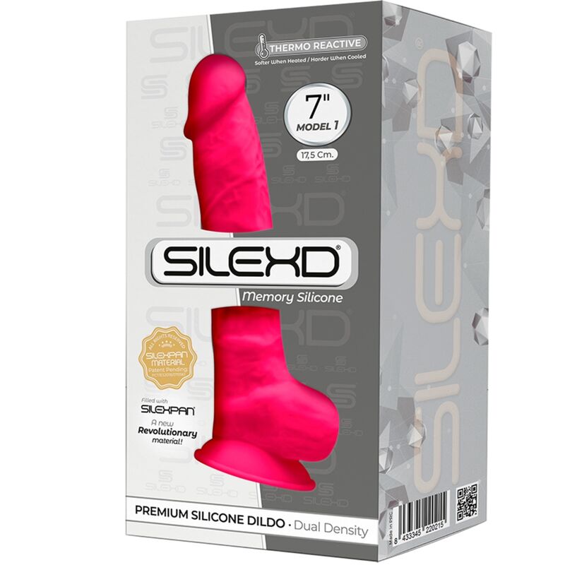 SILEXD - MODELLO 1 PENE REALISTICO PREMIUM SILEXPAN SILICONE FUCSIA 17.5 CM - immagine 3