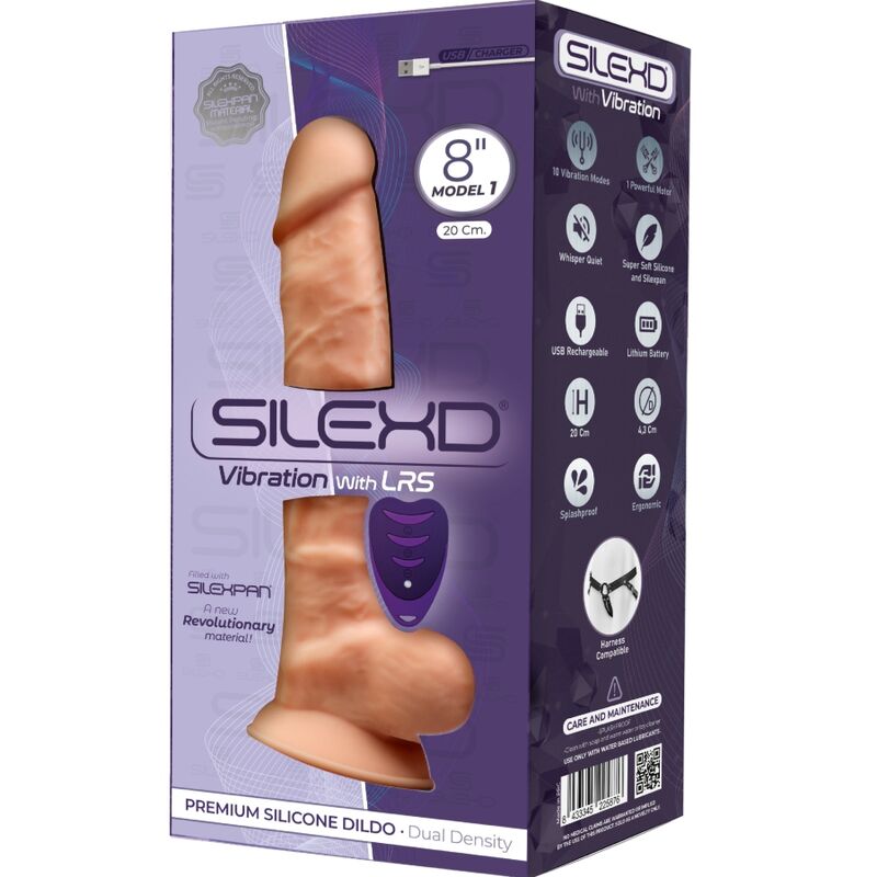 SILEXD - MODEL 1 REALISTISCHER PENISVIBRATOR SILIKON PREMIUM SILEXPAN FERNBEDIENUNG 20 CM – Bild 2