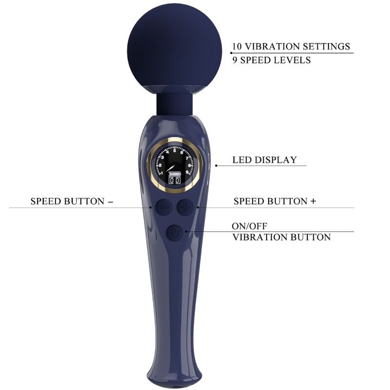 PRETTY LOVE - SKYLER VIBRATOR WAND BLUE - Image 7