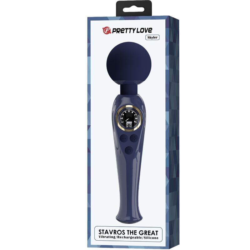 PRETTY LOVE - SKYLER VIBRATOR WAND BLUE - Image 8
