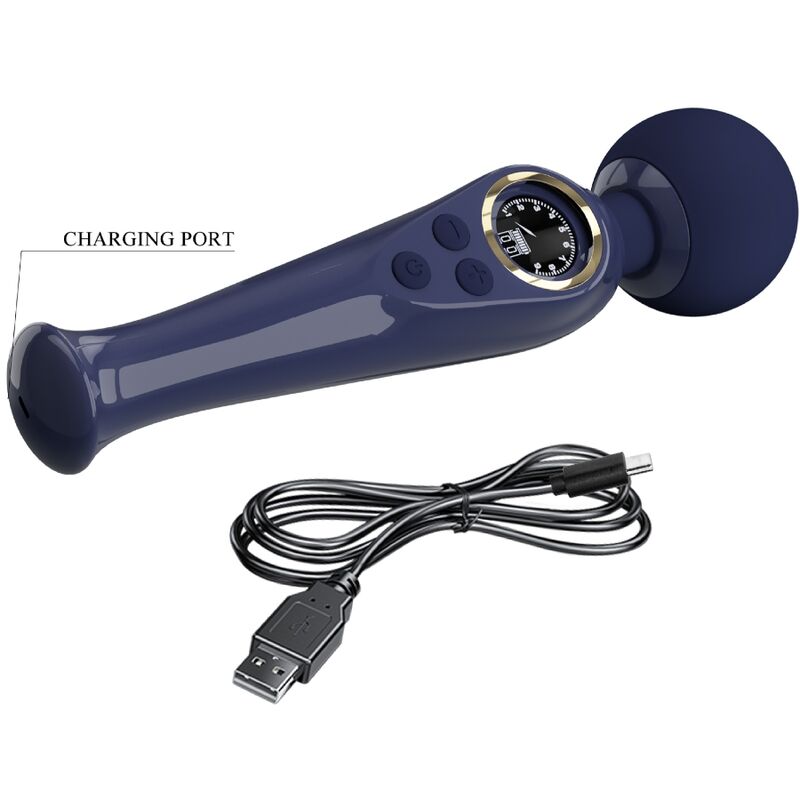 PRETTY LOVE - SKYLER VIBRATOR WAND BLUE - Image 6