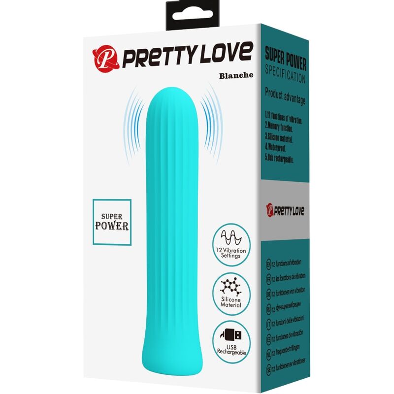 PRETTY LOVE - BLANCHE VIBRADOR ESTIMULADOR AZUL - Imagen 5