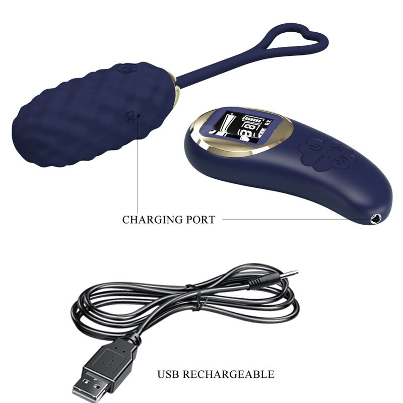 PRETTY LOVE - UOVO VIBRANTE CON TELECOMANDO BLU VIVIAN - immagine 5