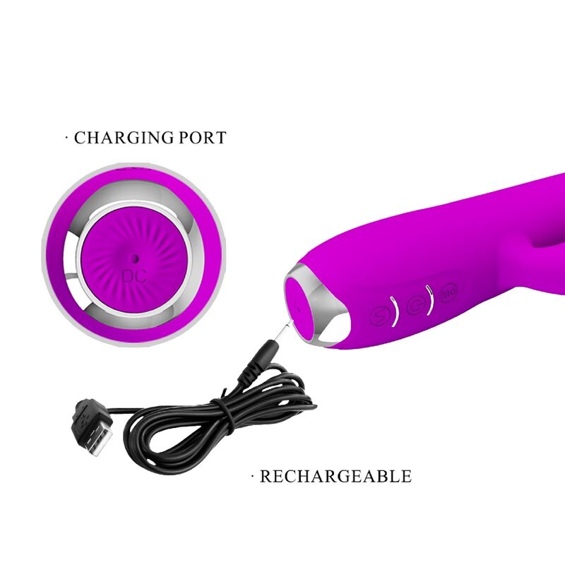 PRETTY LOVE - VIBRATEUR RECHARGEABLE REGINA - GEL À ASPIRATION VIOLET – Image 11