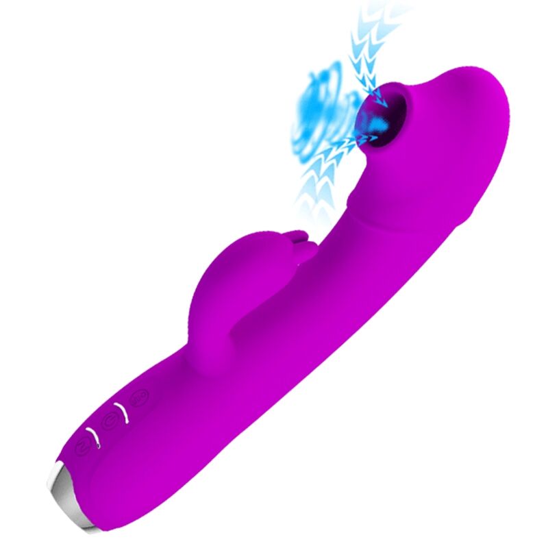 PRETTY LOVE - VIBRATEUR RECHARGEABLE REGINA - GEL À ASPIRATION VIOLET – Image 3