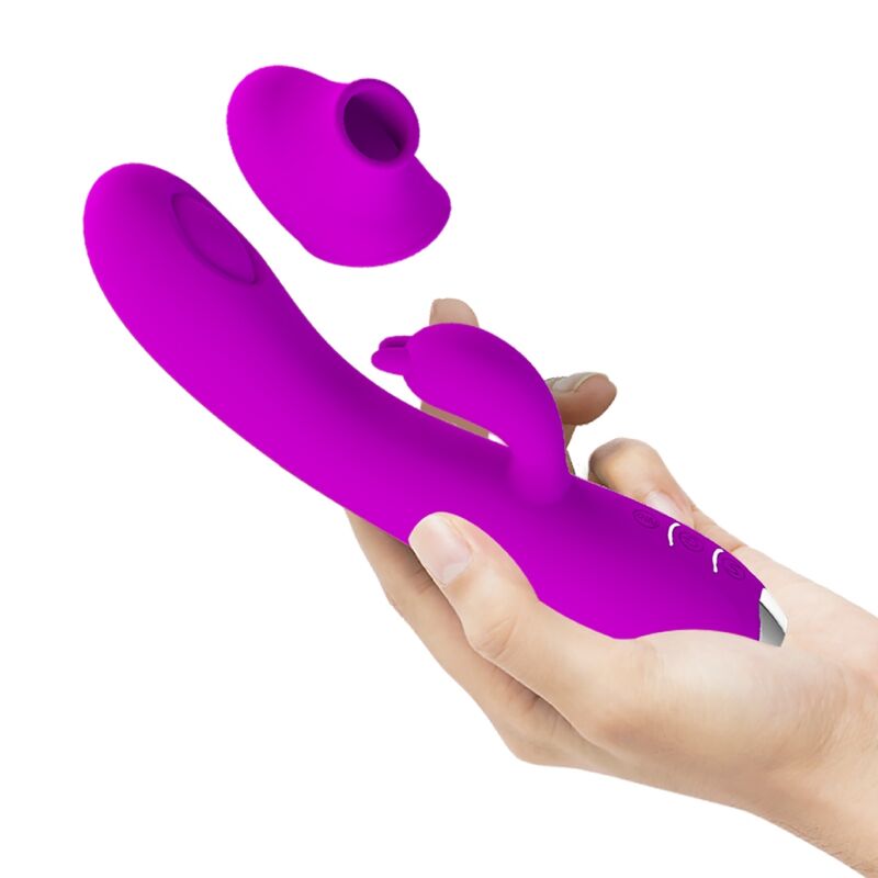 PRETTY LOVE - VIBRATEUR RECHARGEABLE REGINA - GEL À ASPIRATION VIOLET – Image 6