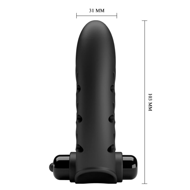 PRETTY LOVE - VANCE BLACK RABBIT VIBRATOR FINGERABDECKUNG – Bild 4