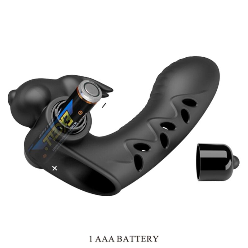 PRETTY LOVE - VANCE BLACK RABBIT VIBRATOR FINGERABDECKUNG – Bild 7