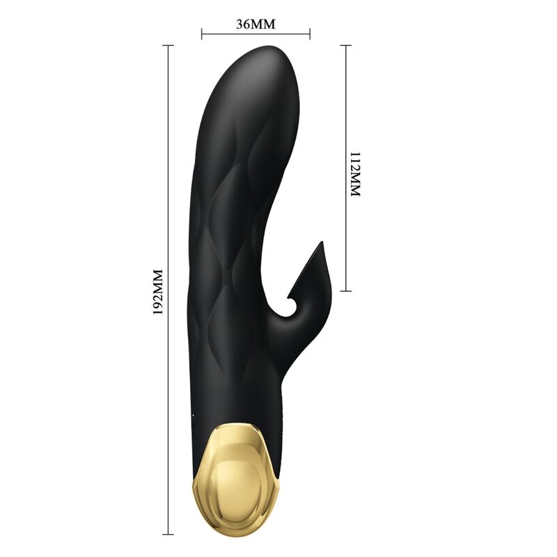 PRETTY LOVE - VIBRADOR DE LUJO BAÑADO EN ORO RECARGABLE NEGRO - Imagen 5