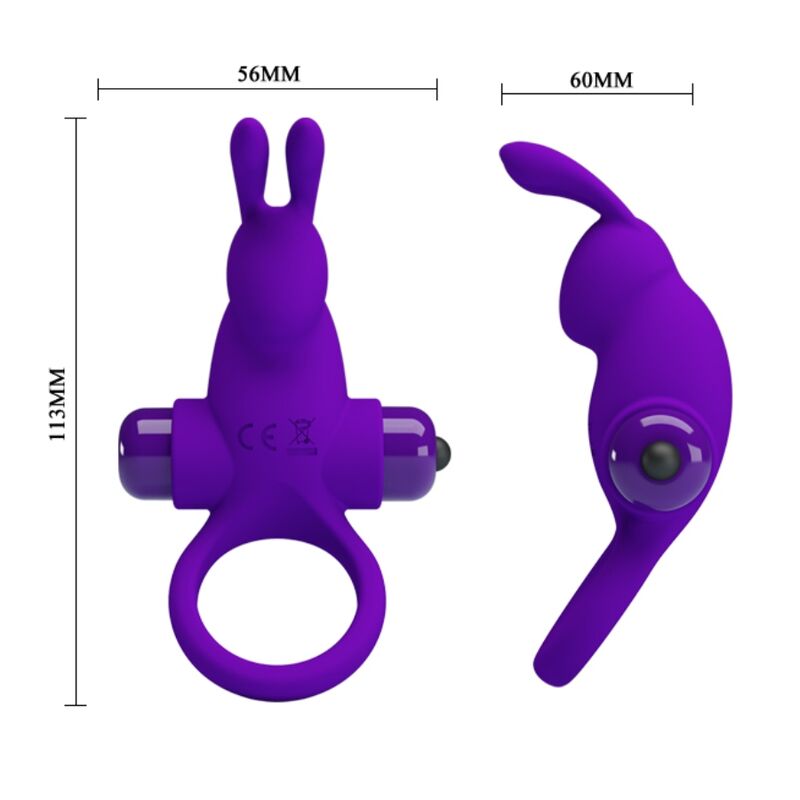 PRETTY LOVE - ANNEAU VIBRATEUR I RABBIT POUR PÉNIS VIOLET – Image 6