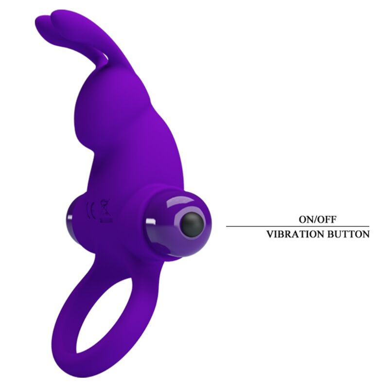 PRETTY LOVE - ANNEAU VIBRATEUR I RABBIT POUR PÉNIS VIOLET – Image 3