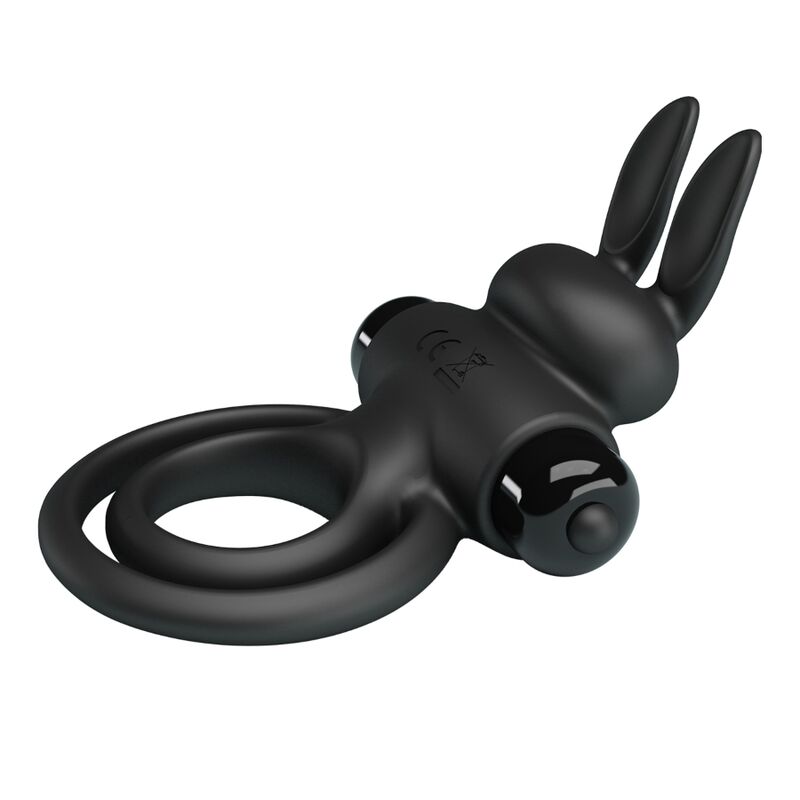 PRETTY LOVE - ANNEAU DE LAPIN VIBRATOR III POUR PÉNIS NOIR – Image 6