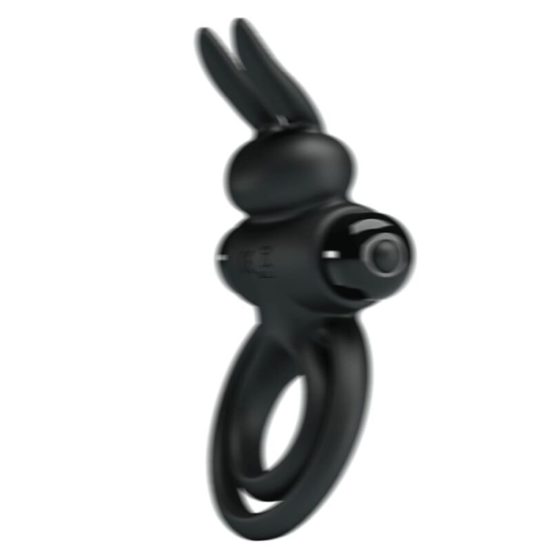 PRETTY LOVE - ANNEAU DE LAPIN VIBRATOR III POUR PÉNIS NOIR – Image 4
