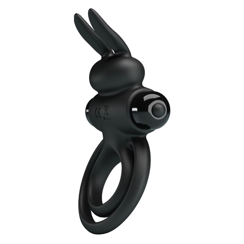 PRETTY LOVE - ANNEAU DE LAPIN VIBRATOR III POUR PÉNIS NOIR – Image 2