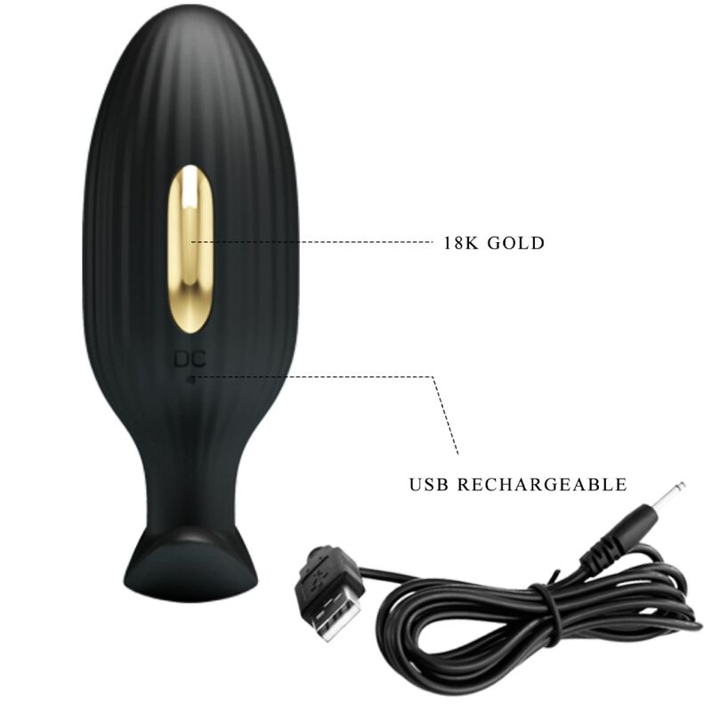 PRETTY LOVE - JEFFERSON PLUG ANAL CONTROLADO POR APP NEGRO - Imagen 6