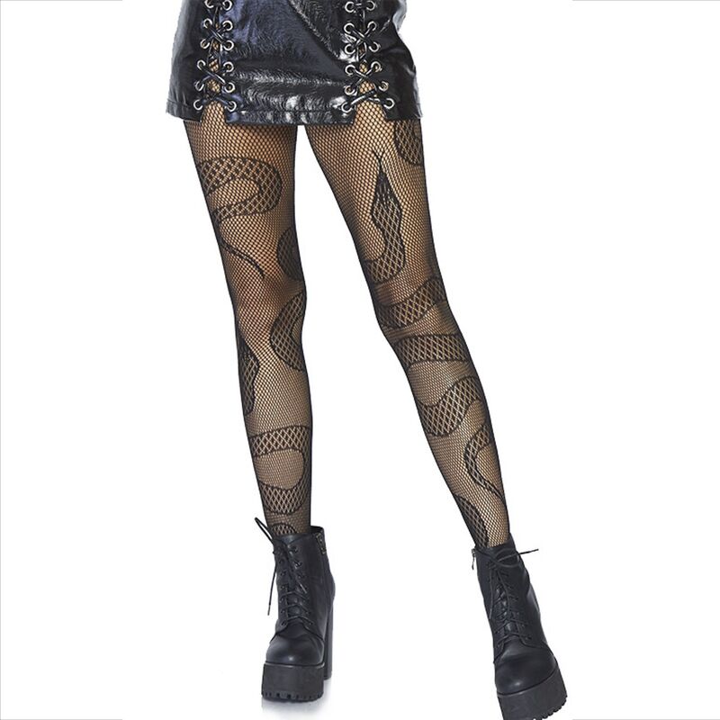 LEG AVENUE - BAS NET SERPENTS NOIR – Image 2