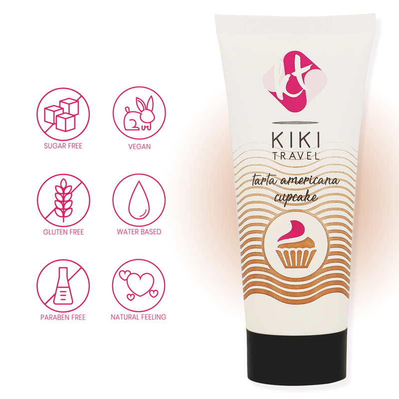 KIKÍ TRAVEL - GEL DESLIZANTE SABOR A TARTA AMERICANA CUPCAKE 50 ML - Imagen 7