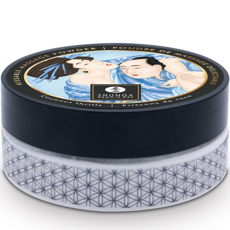SHUNGA - KIT DE POUDRE DE MASSAGE COMESTIBLE À LA NOIX DE COCO – Image 2