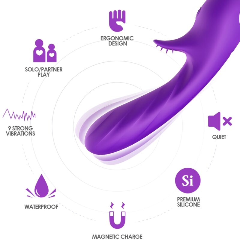 ARMONY - VIBRATEUR ROMANCE AVEC STIMULATEUR VIOLET – Image 4