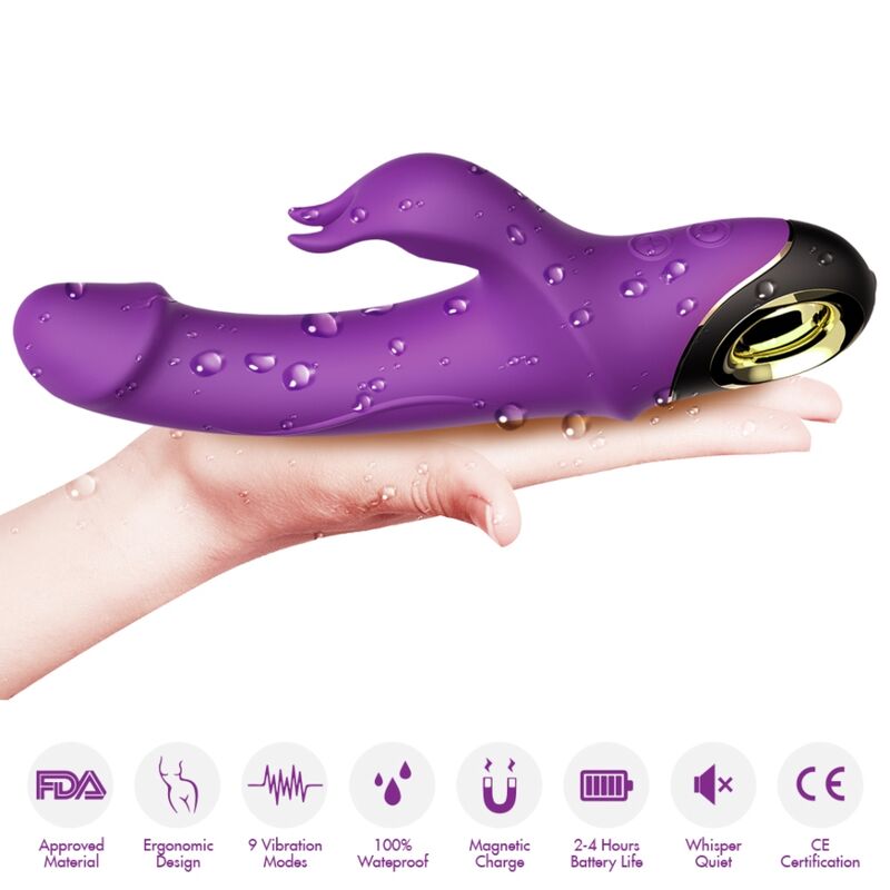ARMONY - METEROR DILDO VIBRADOR RABBIT VIOLETA - Imagen 2