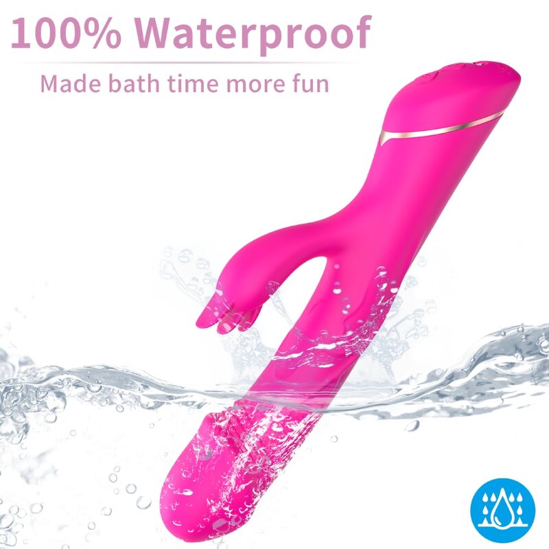 ARMONY - DILDO VIBRADOR RABBIT SILICONA FUCSIA - Imagen 5