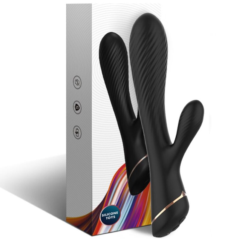 ARMONY - VIBRADOR RABBIT SILICONA NEGRO - Imagen 4