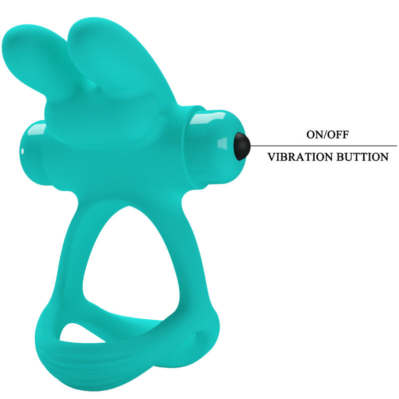PRETTY LOVE - ANNEAU VIBRATEUR LAPIN VERT DANTE – Image 7