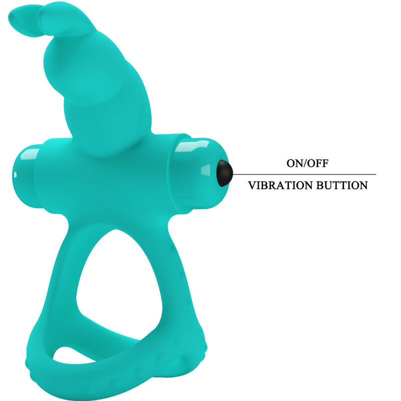PRETTY LOVE - ANNEAU VIBRATEUR LAPIN VERT FIGGY – Image 6