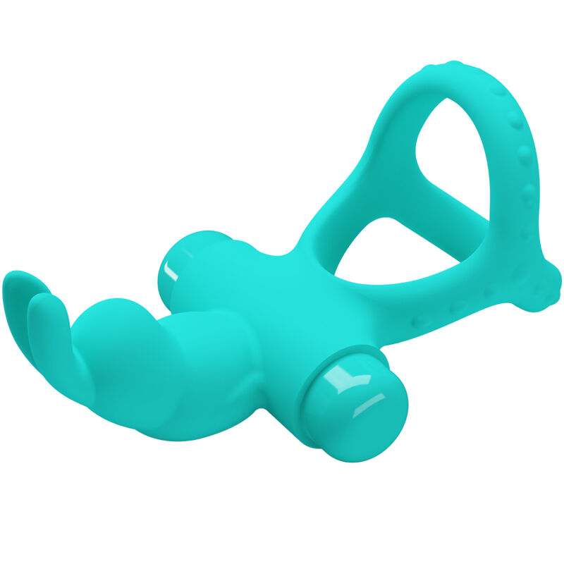 PRETTY LOVE - ANNEAU VIBRATEUR LAPIN VERT FIGGY – Image 5