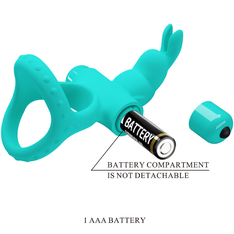 PRETTY LOVE - ANNEAU VIBRATEUR LAPIN VERT FIGGY – Image 3