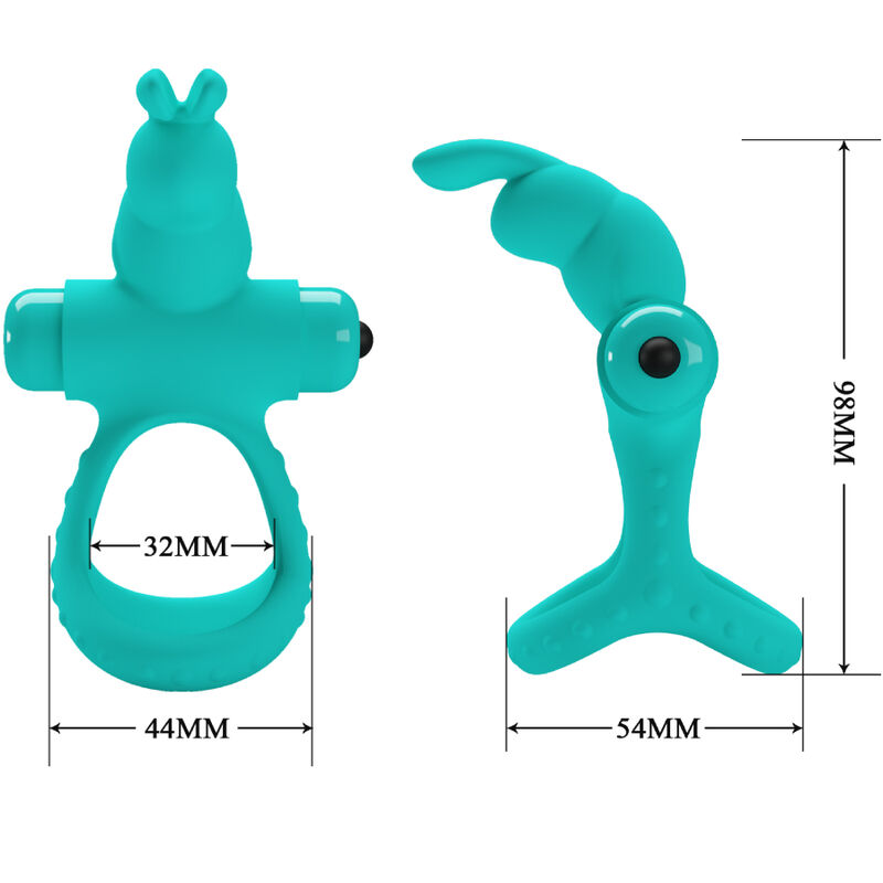 PRETTY LOVE - ANNEAU VIBRATEUR LAPIN VERT FIGGY – Image 2