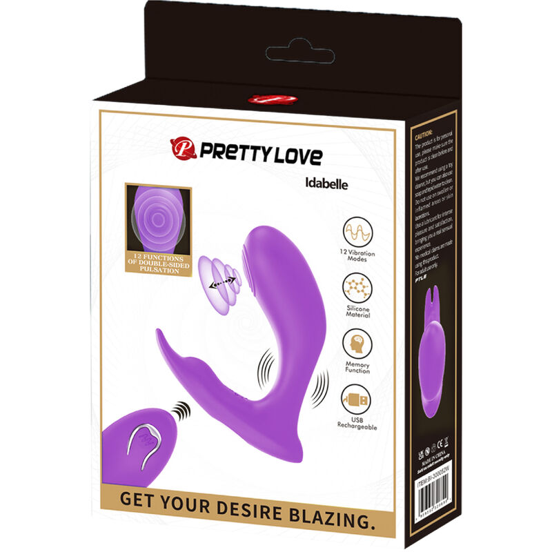 PRETTY LOVE - TÉLÉCOMMANDE À VIBRATION ET PULSATION IDABELLE VIOLET – Image 7