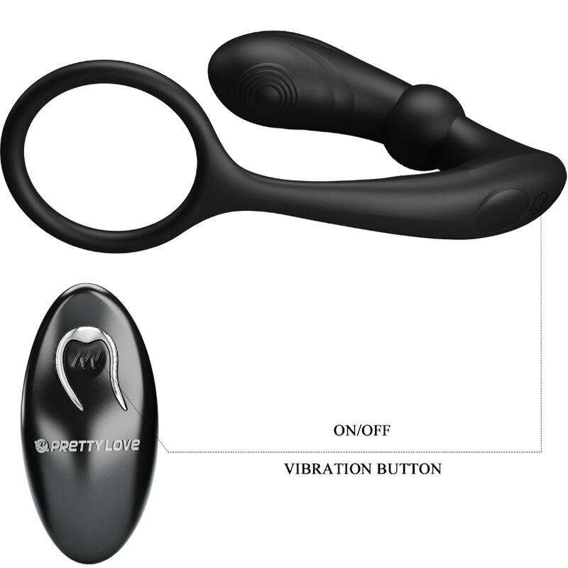PRETTY LOVE - ANNEAU ANAL ET VIBRATEUR WARREN NOIR – Image 6