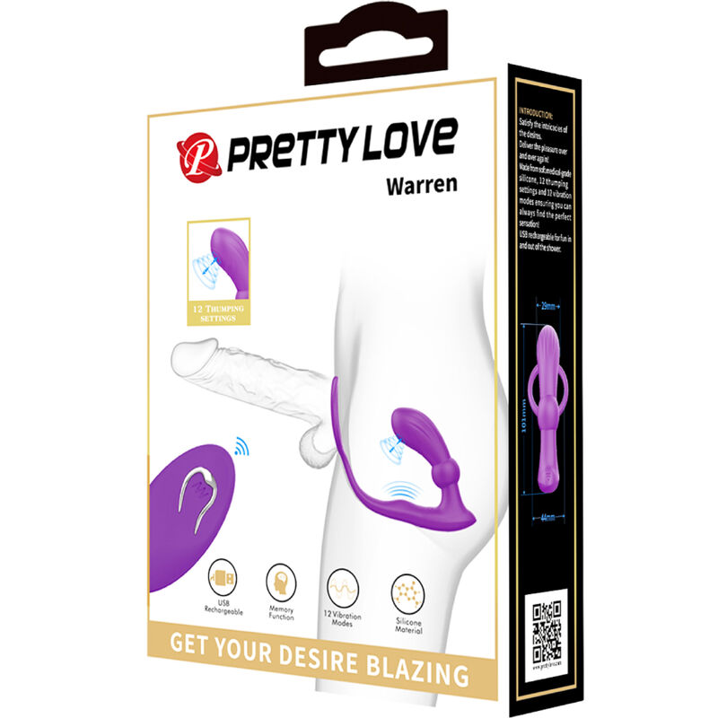 PRETTY LOVE - BAGUE WARREN ET VIBRATEUR ANAL VIOLET – Image 6
