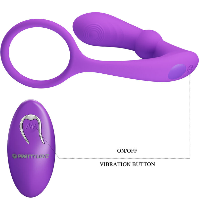 PRETTY LOVE - BAGUE WARREN ET VIBRATEUR ANAL VIOLET – Image 3