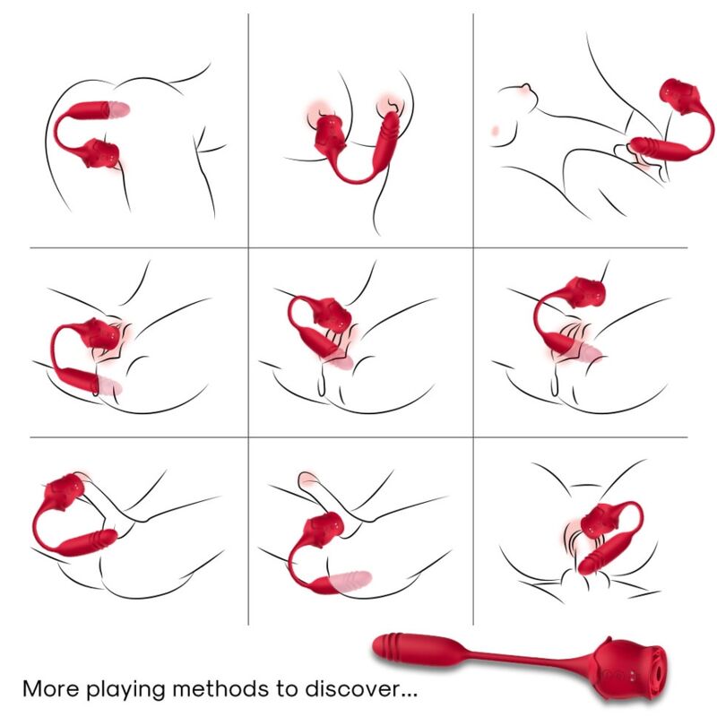 ARMONY - ROSEKNIGTH ASPIRATEUR DE CLITORIS ET VIBRATEUR ROUGE – Image 5