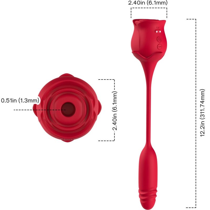 ARMONY - ROSEKNIGTH ASPIRATEUR DE CLITORIS ET VIBRATEUR ROUGE – Image 4