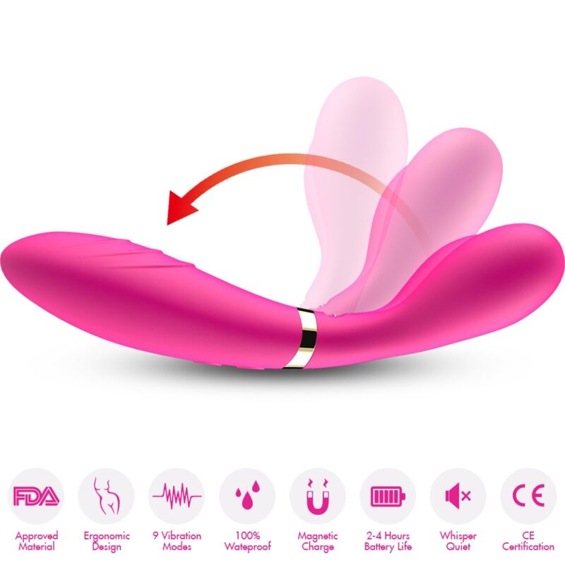 ARMONY - Y-WAND MASSAGE & VIBRATEUR DOUBLE TÊTE FUCHSIA – Image 3