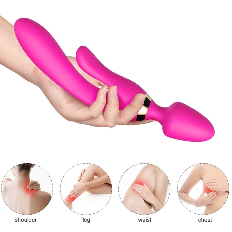 ARMONY - MASSEUR & VIBRATEUR LAPIN FUCHSIA – Image 2