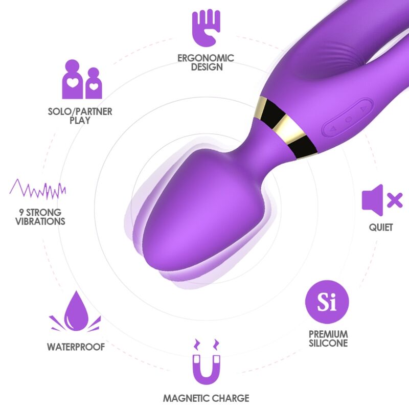 ARMONY - MASSEUR & VIBRATEUR LAPIN VIOLET – Image 3