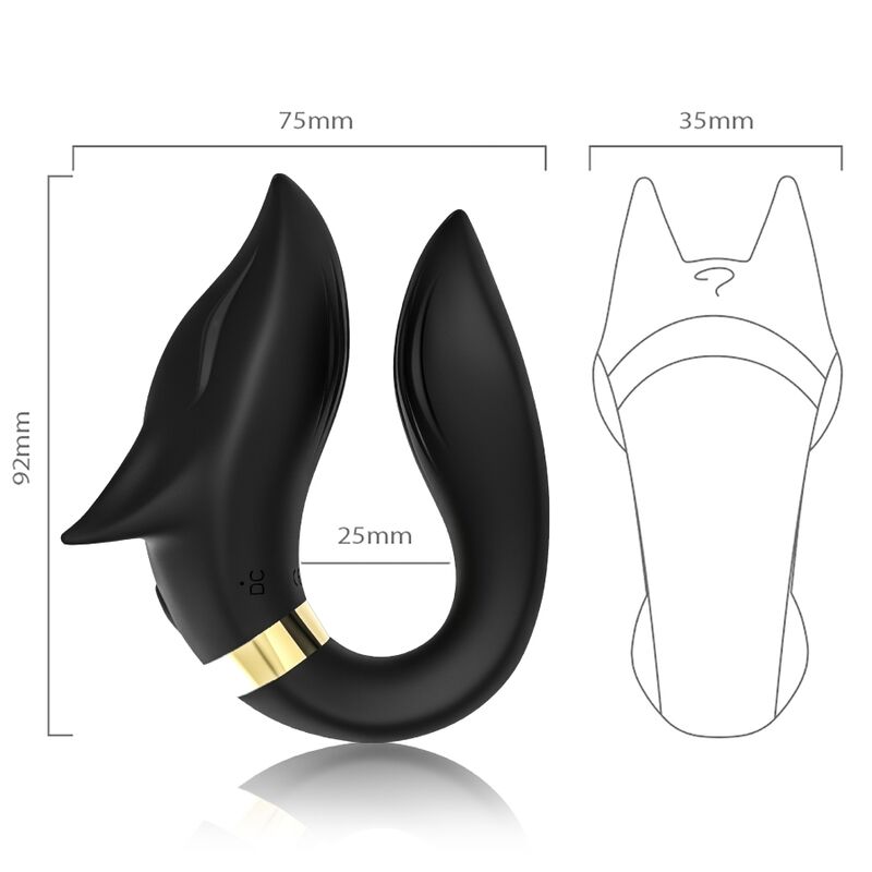 ARMONY - VIBRATORE FOX PER COPPIA TELECOMANDO NERO - immagine 3