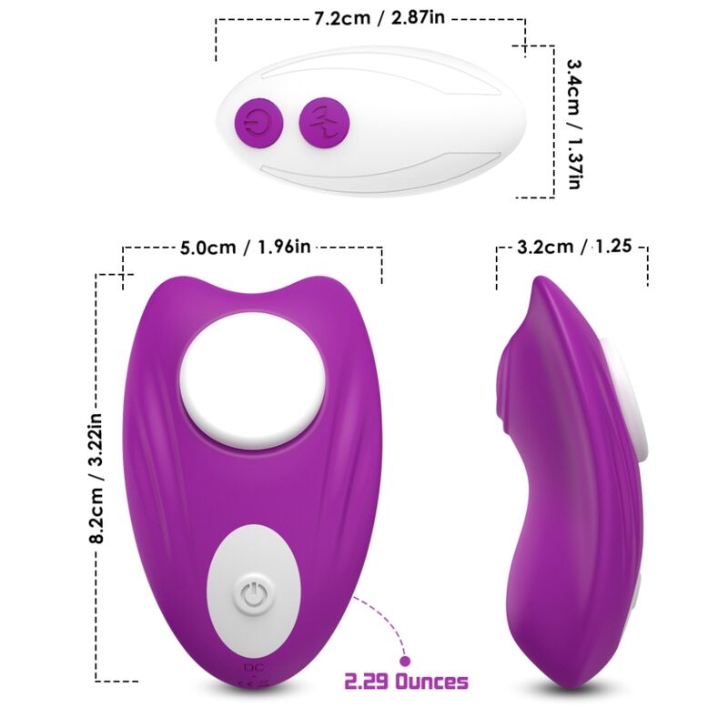 ARMONY - CULOTTE PORTABLE PAPILLON VIBRATEUR TÉLÉCOMMANDE VIOLET – Image 3